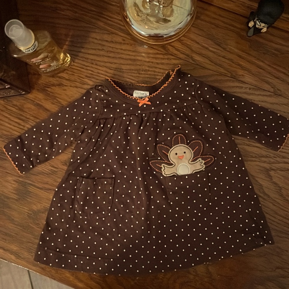 COPY - NEWBORN GIRL LONG SLEEVE THANKSGIVING TOP